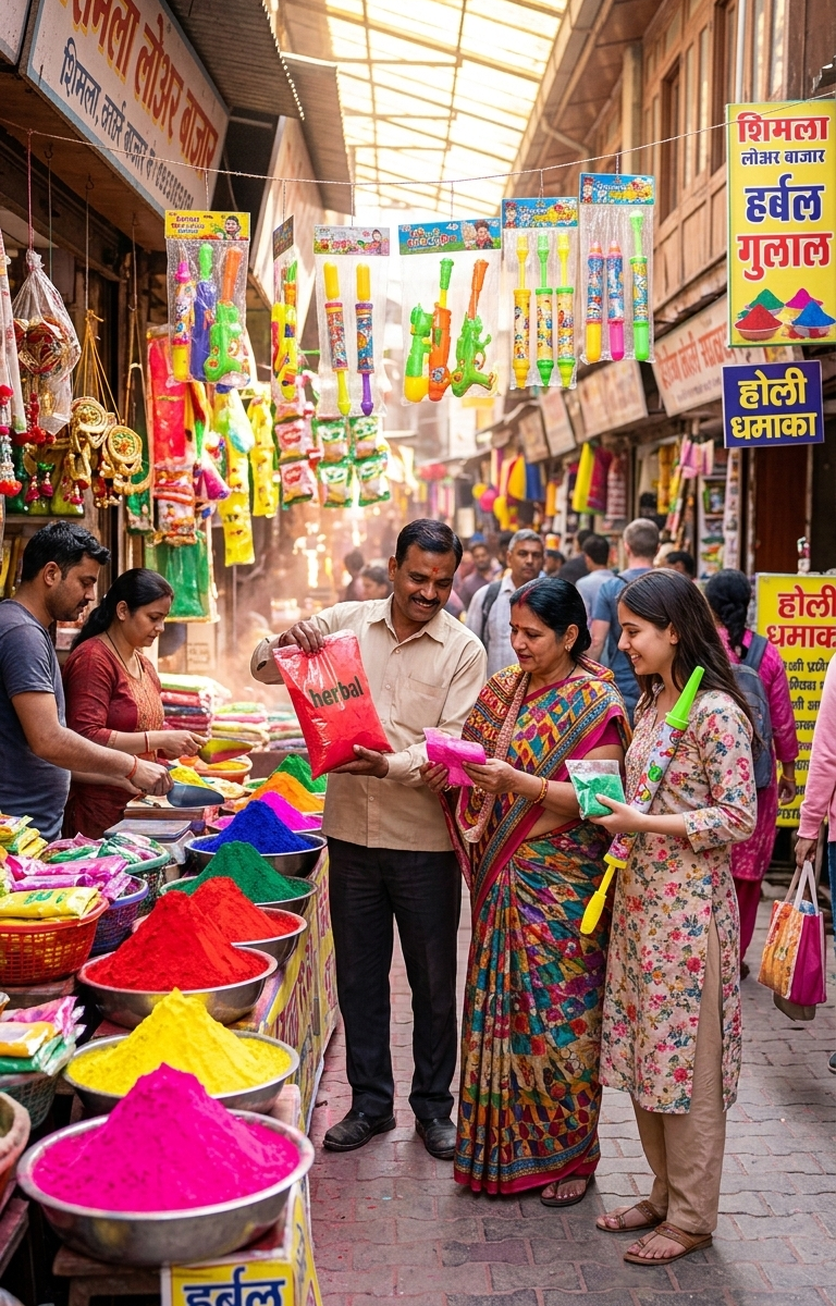 Shimla’s-Vibrant-Holi-Rush-Shimla